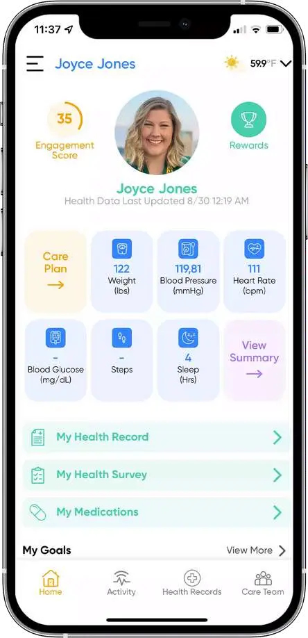 Patient Portal (Mobile App) screen 1