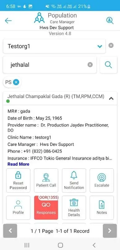 Patient Portal (Mobile App) screen 4